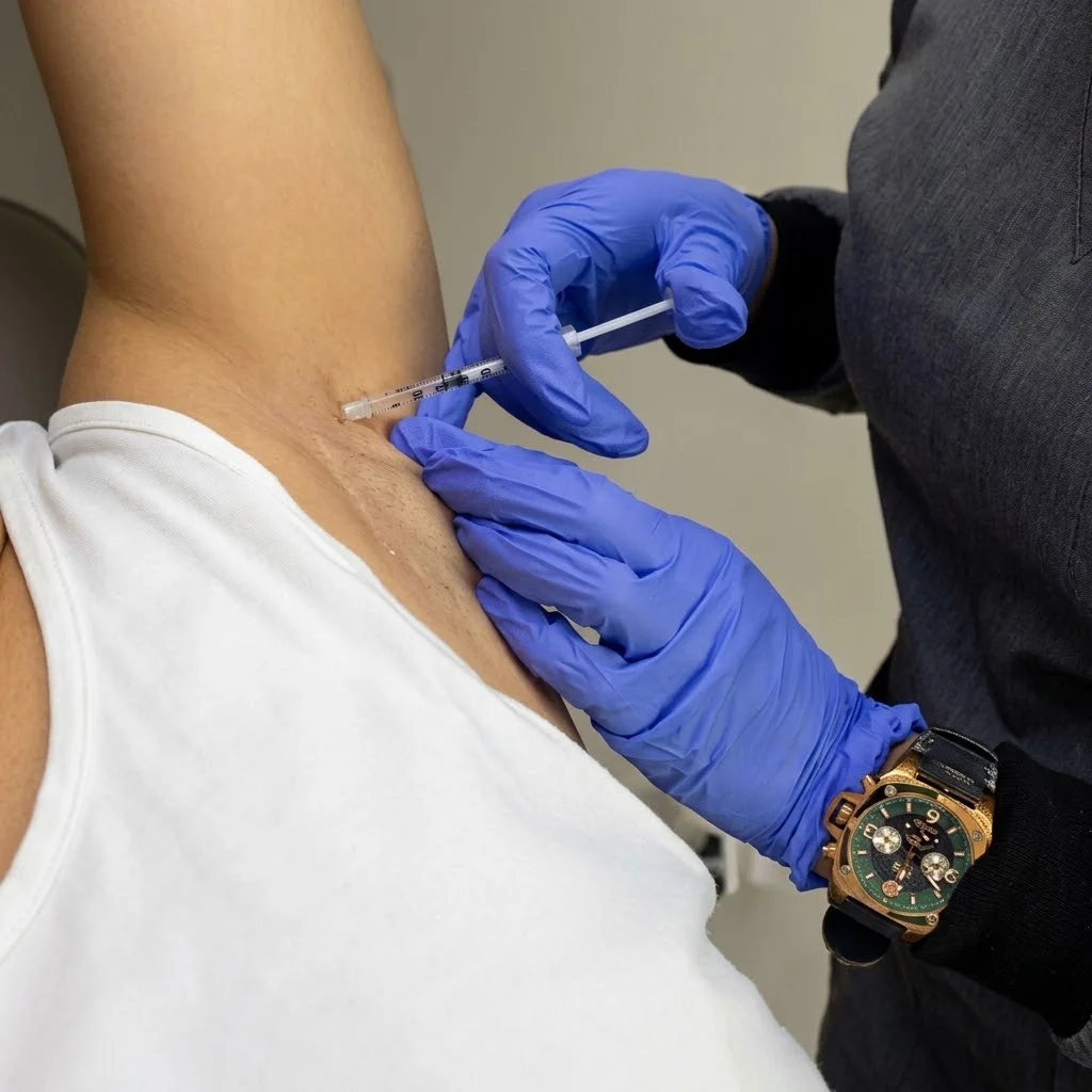 Aplicación de toxina botulínica (Botox) en Dermaskincare